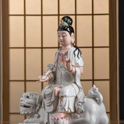 TƯỢNG BỒ TÁT CƯỠI KỲ LÂN VÀ VOI TRẮNG